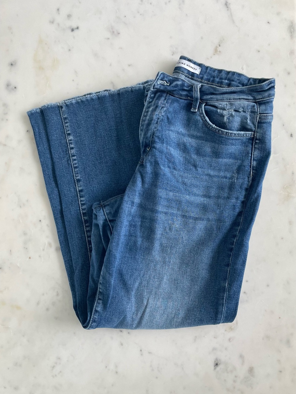 Flying Monkey Wide-Leg Jeans in Medium Blue Wash